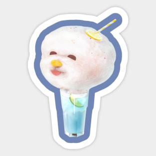 Fluffy Cotton Candy Drink Sticker